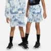 Kids' Nike Sportswear Tie-Dye Wash Club Fleece Shorts Diffused Blue/Midnight Navy - FB1337 491 -Default Template 7 FB1337 491 M1