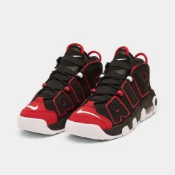 Big Kids' Nike Air More Uptempo Basketball Shoes Black/White/University Red - FB1344 001 -Default Template 7 FB1344 001 P2