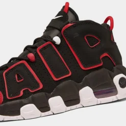 Big Kids' Nike Air More Uptempo Basketball Shoes Black/White/University Red - FB1344 001 -Default Template 7 FB1344 001 P3