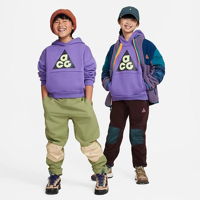 Kids' Nike ACG Icon Fleece Pullover Hoodie Action Grape/Gridiron/Light Lemon Twist/Monarch - FB4343 542 4 Kids' Nike ACG Icon Fleece Pullover Hoodie Action Grape/Gridiron/Light Lemon Twist/Monarch - FB4343 542 - Image 2