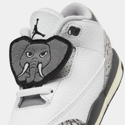 Nike Kids' Toddler Air Jordan Retro 3 Basketball Shoes White/Black/Iron/Light Ash Grey - FB4415 100 -Default Template 7 FB4415 100 P3