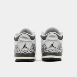 Nike Kids' Toddler Air Jordan Retro 3 Basketball Shoes White/Black/Iron/Light Ash Grey - FB4415 100 -Default Template 7 FB4415 100 P4