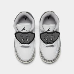 Nike Kids' Toddler Air Jordan Retro 3 Basketball Shoes White/Black/Iron/Light Ash Grey - FB4415 100 -Default Template 7 FB4415 100 P5
