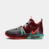 Big Kids' Nike LeBron Witness 7 SE Stretch Lace Basketball Shoes Night Maroon/Emerald Rise/Black/Bright Crimson - FB8976 600 -Default Template 7 FB8976 600 P1