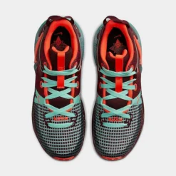 Big Kids' Nike LeBron Witness 7 SE Stretch Lace Basketball Shoes Night Maroon/Emerald Rise/Black/Bright Crimson - FB8976 600 -Default Template 7 FB8976 600 P5