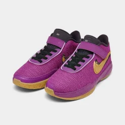 Little Kids' Nike LeBron 20 SE Stretch Lace Basketball Shoes Vivid Purple/Metallic Gold/Black - FD0208 500 -Default Template 7 FD0208 500 P2