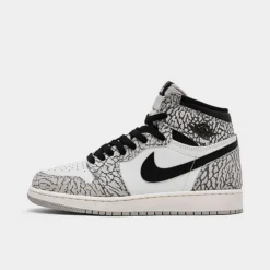 Nike Big Kids' Air Jordan Retro 1 High OG Casual Shoes Tech Grey/Muslin/Black/White - FD1437 052