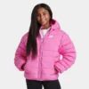 Girls' Big Kids' Nike Sportswear Lightweight Synthetic Fill Hooded Jacket Playful Pink/Playful Pink/White - FD2845 675