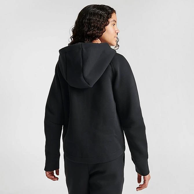Girls' Nike Sportswear Tech Fleece Full-Zip Hoodie Black/Black/Black - FD2979 010 6 Girls' Nike Sportswear Tech Fleece Full-Zip Hoodie Black/Black/Black - FD2979 010 - Image 4