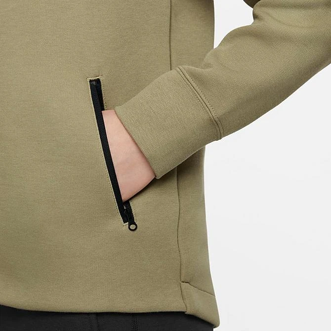 Girls' Nike Sportswear Tech Fleece Full-Zip Hoodie Neutral Olive/Black - FD2979 276 7 Girls' Nike Sportswear Tech Fleece Full-Zip Hoodie Neutral Olive/Black - FD2979 276 - Image 5