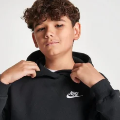 Kids' Nike Sportswear Club Fleece Pullover Hoodie Black/White - FD3000B 010 -Default Template 7 FD3000B 010 M5
