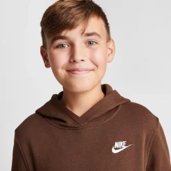 Kids' Nike Sportswear Club Fleece Pullover Hoodie Cacao Wow/White - FD3000B 259 -Default Template 7 FD3000B 259 M5