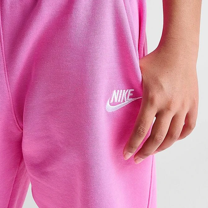Girls' Nike Sportswear Club Fleece Jogger Pants Playful Pink/White - FD3008G 675 7 Girls' Nike Sportswear Club Fleece Jogger Pants Playful Pink/White - FD3008G 675 - Image 5