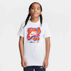 Big Kids' Nike Sportswear Heat Map Box T-Shirt White - FD3195 100