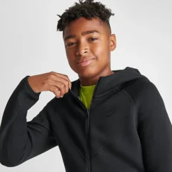 Boys' Nike Sportswear Tech Fleece Full-Zip Hoodie Black/Black/Black - FD3285 010 -Default Template 7 FD3285 010 M5