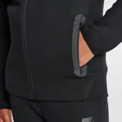 Boys' Nike Sportswear Tech Fleece Full-Zip Hoodie Black/Black/Black - FD3285 010 -Default Template 7 FD3285 010 M6