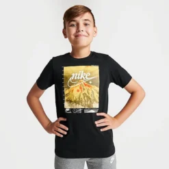 Big Kids' Nike Sportswear Photo T-Shirt Black - FD3989 010