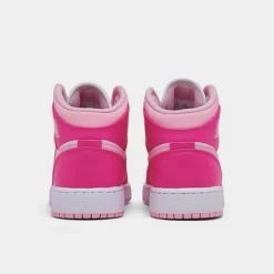 Nike Girls' Big Kids' Air Jordan Retro 1 Mid Casual Shoes White/Medium Soft Pink/Fierce Pink - FD8780 116 11 Nike Girls' Big Kids' Air Jordan Retro 1 Mid Casual Shoes White/Medium Soft Pink/Fierce Pink - FD8780 116 -Default Template 7 FD8780 116 P4