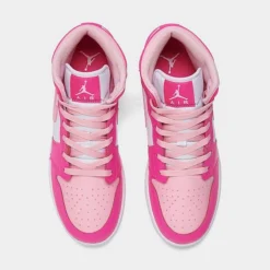 Nike Girls' Big Kids' Air Jordan Retro 1 Mid Casual Shoes White/Medium Soft Pink/Fierce Pink - FD8780 116 12 Nike Girls' Big Kids' Air Jordan Retro 1 Mid Casual Shoes White/Medium Soft Pink/Fierce Pink - FD8780 116 -Default Template 7 FD8780 116 P5