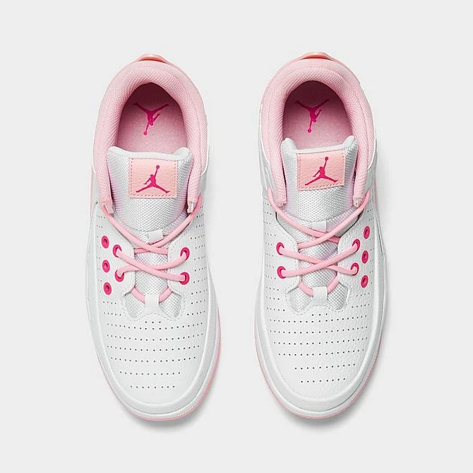 Nike Girls' Big Kids' Jordan Max Aura 5 Basketball Shoes White/Medium Soft Pink/Fierce Pink - FD8789 116 7 Nike Girls' Big Kids' Jordan Max Aura 5 Basketball Shoes White/Medium Soft Pink/Fierce Pink - FD8789 116 - Image 5