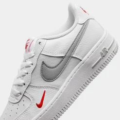 Big Kids' Nike Air Force 1 Casual Shoes White/Wolf Grey/Crimson - FD9772 100 -Default Template 7 FD9772 100 P3