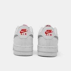Big Kids' Nike Air Force 1 Casual Shoes White/Wolf Grey/Crimson - FD9772 100 -Default Template 7 FD9772 100 P4