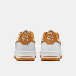 Big Kids' Nike Air Force 1 Low Casual Shoes White/Desert Ochre - FJ0706 100 -Default Template 7 FJ0706 100 P4