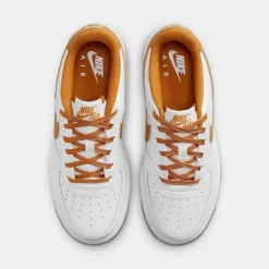 Big Kids' Nike Air Force 1 Low Casual Shoes White/Desert Ochre - FJ0706 100 -Default Template 7 FJ0706 100 P5