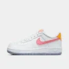Little Kids' Nike Force 1 Low Casual Shoes White/Laser Orange/Indigo Haze/Coral Chalk - FJ3484 100