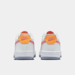 Little Kids' Nike Force 1 Low Casual Shoes White/Laser Orange/Indigo Haze/Coral Chalk - FJ3484 100 -Default Template 7 FJ3484 100 P4