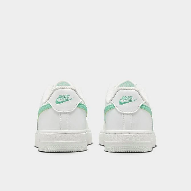Little Kids' Nike Force 1 Low Casual Shoes Summit White/Emerald Rise - FJ3484 104 6 Little Kids' Nike Force 1 Low Casual Shoes Summit White/Emerald Rise - FJ3484 104 - Image 4