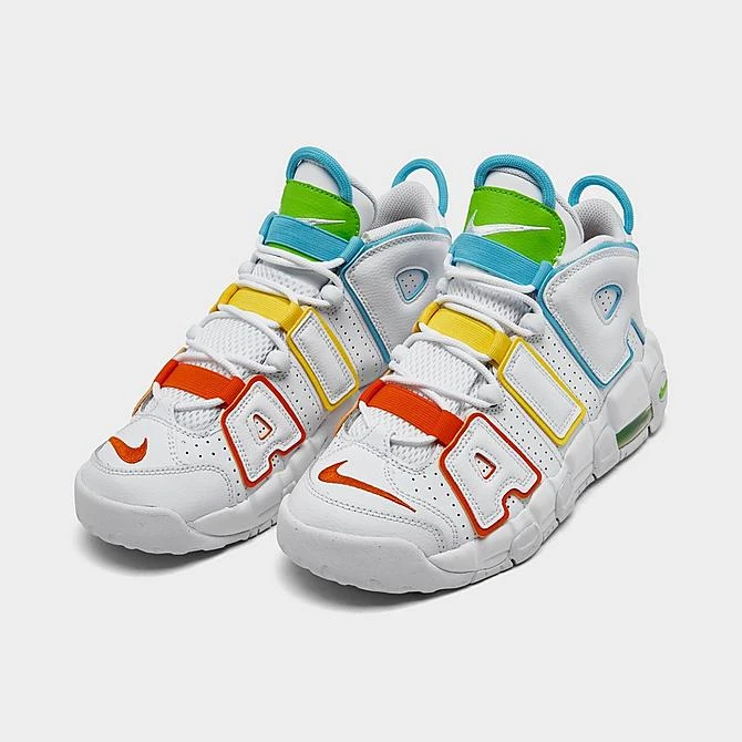 Big Kids' Nike Air More Uptempo Basketball Shoes White/Multi - FJ4624 100 4 Big Kids' Nike Air More Uptempo Basketball Shoes White/Multi - FJ4624 100 - Image 2