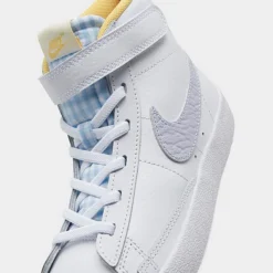 Little Kids' Nike Blazer Mid '77 Hook-and-Loop Casual Shoes White/Oxygen Purple/Coconut Milk - FJ4646 100 -Default Template 7 FJ4646 100 P3