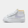 Kids' Toddler Nike Blazer Mid '77 Casual Shoes White/Coconut Milk/Summit White/Oxygen Purple - FJ4647 100 -Default Template 7 FJ4647 100 P1