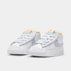 Kids' Toddler Nike Blazer Mid '77 Casual Shoes White/Coconut Milk/Summit White/Oxygen Purple - FJ4647 100 -Default Template 7 FJ4647 100 P2
