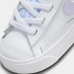 Kids' Toddler Nike Blazer Mid '77 Casual Shoes White/Coconut Milk/Summit White/Oxygen Purple - FJ4647 100 -Default Template 7 FJ4647 100 P3