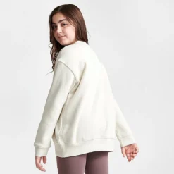 Girls' Nike Sportswear Oversized Sweatshirt Light Orewood Brown - FJ5286 104 -Default Template 7 FJ5286 104 M4