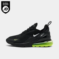 Big Kids' Nike Air Max 270 Casual Shoes Black/White/Volt/Wolf Grey - FN3874Â 001