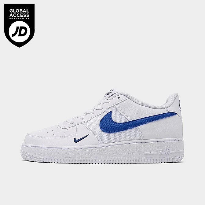 Big Kids' Nike Air Force 1 Casual Shoes White/Game Royal/Midnight Navy - FN3875 100 3 Big Kids' Nike Air Force 1 Casual Shoes White/Game Royal/Midnight Navy - FN3875 100