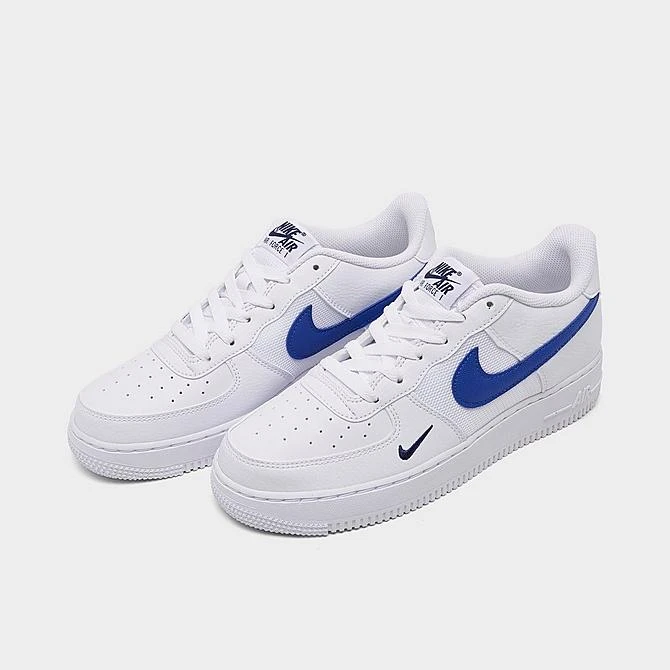 Big Kids' Nike Air Force 1 Casual Shoes White/Game Royal/Midnight Navy - FN3875 100 4 Big Kids' Nike Air Force 1 Casual Shoes White/Game Royal/Midnight Navy - FN3875 100 - Image 2