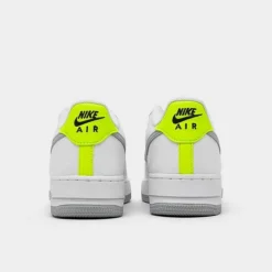 Big Kids' Nike Air Force 1 Casual Shoes White/Grey/Volt - FN3875 101 11 Big Kids' Nike Air Force 1 Casual Shoes White/Grey/Volt - FN3875 101 -Default Template 7 FN3875 101 P4