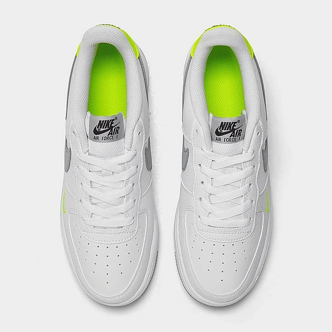 Big Kids' Nike Air Force 1 Casual Shoes White/Grey/Volt - FN3875 101 7 Big Kids' Nike Air Force 1 Casual Shoes White/Grey/Volt - FN3875 101 - Image 5