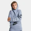 Big Kids' Nike Sportswear Standard Issue Pullover Fleece Hoodie Ashen Slate - FN7724 493 -Default Template 7 FN7724 493 M1