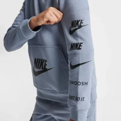 Big Kids' Nike Sportswear Standard Issue Pullover Fleece Hoodie Ashen Slate - FN7724 493 12 Big Kids' Nike Sportswear Standard Issue Pullover Fleece Hoodie Ashen Slate - FN7724 493 -Default Template 7 FN7724 493 M5