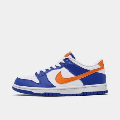 Big Kids' Nike Dunk Low Casual Shoes Blue Joy/Bright Mandarin/White/Black - FN7783 400