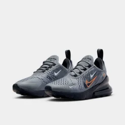 Big Kids' Nike Air Max 270 Casual Shoes Smoke Grey/Black/Bright Mandarin - FN7786 001 -Default Template 7 FN7786 001 P2