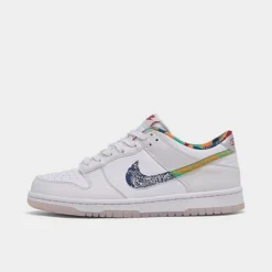 Big Kids' Nike Dunk Low Casual Shoes White/Diffused Blue/White/Mystic Red - FN8913Â 141