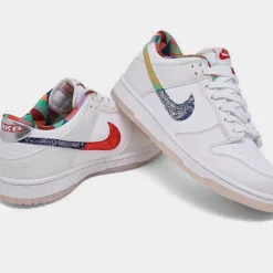 Big Kids' Nike Dunk Low Casual Shoes White/Diffused Blue/White/Mystic Red - FN8913 141 -Default Template 7 FN8913 141 P3