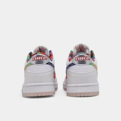 Big Kids' Nike Dunk Low Casual Shoes White/Diffused Blue/White/Mystic Red - FN8913 141 -Default Template 7 FN8913 141 P4