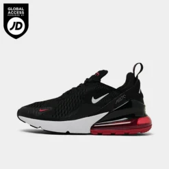 Big Kids' Nike Air Max 270 Casual Shoes Black/White/Gym Red/Iron Grey - FQ2414Â 001